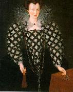 GHEERAERTS, Marcus the Younger Portrait of Mary Rogers: Lady Harrington dfg oil